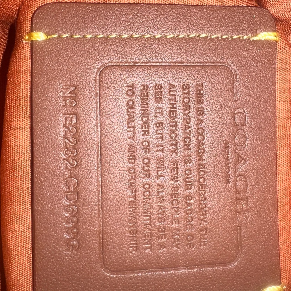Coach Canvas Pouch with Gold Turnlock - Picture 4 of 6